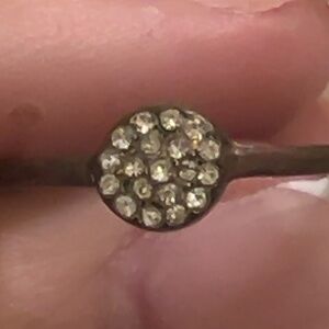 Fake Gold Ring with Faux Diamond Accents
